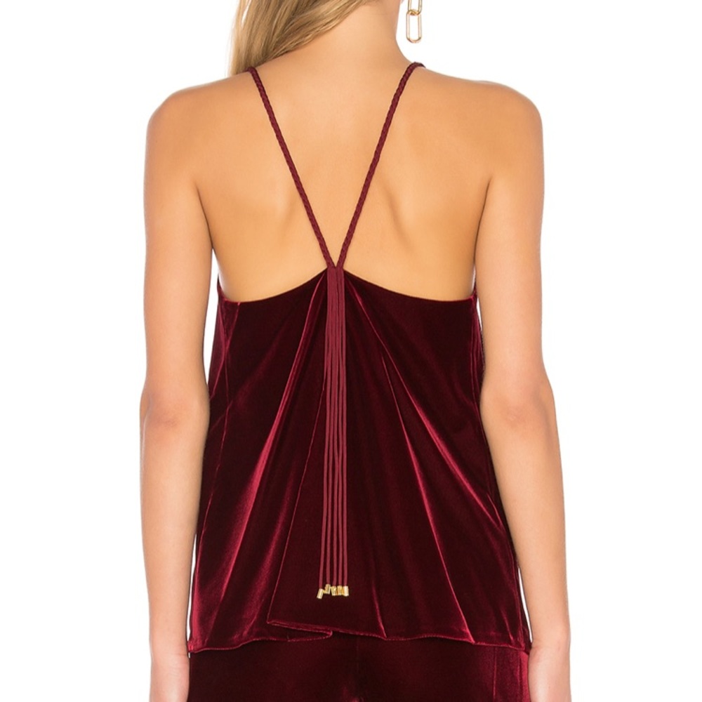 Derek lam Braided strap Velvet cami